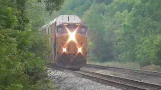 CSX M214 Autorack Train from Lodi, Ohio July 3, 2023