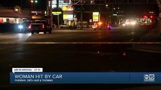 PD: Woman struck by vehicle in hit-and-run near 28th Avenue and Thomas Road
