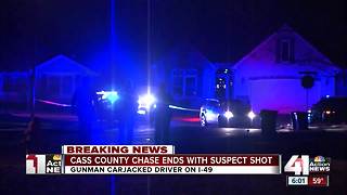 Suspect shot dead after opening fire during I-49 chase, carjacking