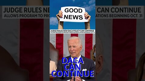Good News! DACA Can Continue #DACA #USImmigration #DREAMERS #Shorts