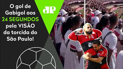 "PQP!!!!" OLHA como a torcida do São Paulo REAGIU ao GOL RELÂMPAGO de Gabigol, do Flamengo!