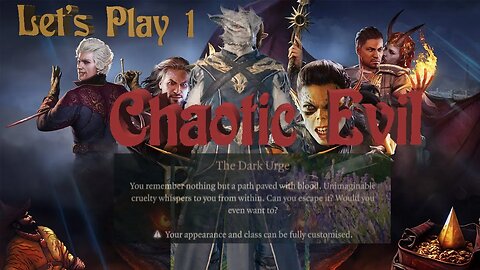 LIVE: Baldurs Gate 3 Chaotic Evil - Dark Urge