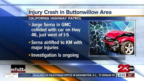 Man injured in crash involving multiple vehicles in the Buttonwillow area