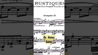 Rustiques for Trumpet and Piano by (Eugene Bozza) [Heinz Karl Schwebel]