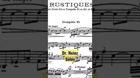 Rustiques for Trumpet and Piano by (Eugene Bozza) [Heinz Karl Schwebel]