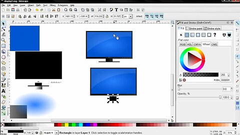 Computer Monitor/Display Vector Graphic PART 1 - Inkscape Tutorial