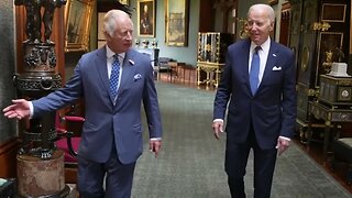 King Charles III Shows A Very Confused Joe Biden Around Windsor Castle