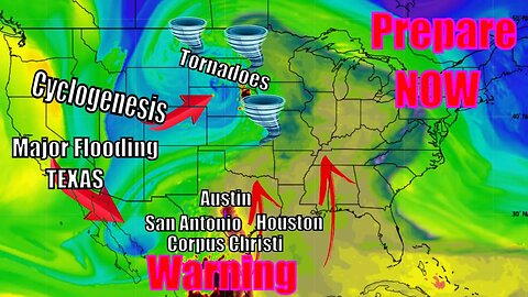 Huge Threat Getting Worse! Tornadoes, Large Hail, Damaging Winds & Extreme Flooding!