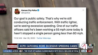 Kansas City police report increase in speeding during stay-at-home order