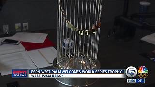 World Series Trophy Visits ESPN West Palm