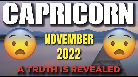 Capricorn ♑️ 🤯😱 A TRUTH IS REVEALED🤯😱 Horoscope for Today NOVEMBER 2022 ♑️ Capricorn tarot Novem