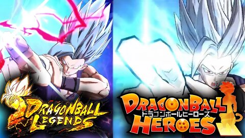 Beast Gohan - Side by Side Gameplay Comparison (Dragon Ball Legends/Super Dragon Ball Heroes)