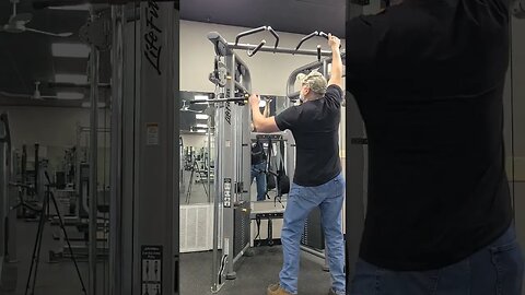 pull ups everyday until May, let's do one more, Crazy 🤪 old man