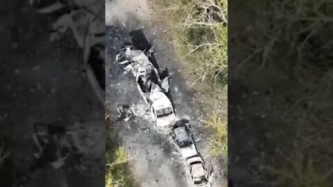 Footage shows remains of Russian convoy fleeing Krasny Lyman, Ukraine's military claims