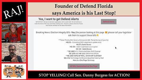 RAJ! Founder of Defend Florida Says America Is His Last Stop!