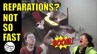 Woman demands reparations, gets knocked out instead!
