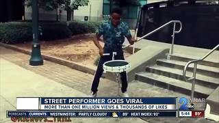 Local street performer gets national attention after video goes viral