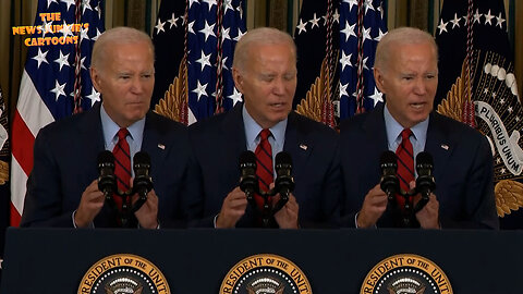 Biden mumbling show: "This has to be 10 days or something, I got to keep wearing it.. don't tell them.. 20 million people were out of work.. 13.5 million new jobs.. the strongest job creation in history!"