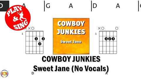 COWBOY JUNKIES Sweet Jane FCN GUITAR CHORDS & LYRICS NO VOVALS