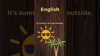 It's sunny. Let's go outside. Learn Croatian the Easy Way! #learn #croatian #sunny