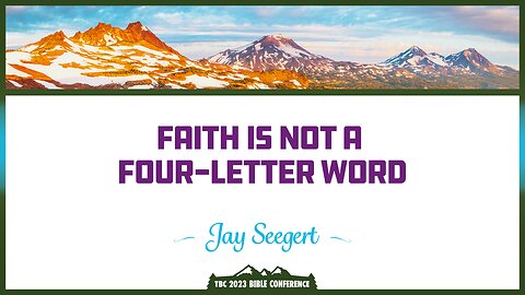 Jay Seegert: Faith is Not a Four-Letter Word