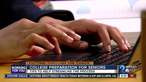 Helping high school seniors through college preparation process