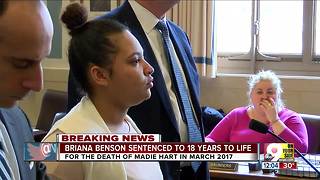 Briana Benson sentenced to 18 years to life