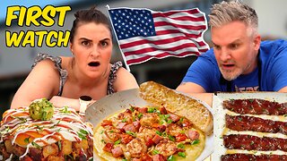 Brits Try [FIRST WATCH BREAKFAST] for the first time! *SHRIMP & GRITS*