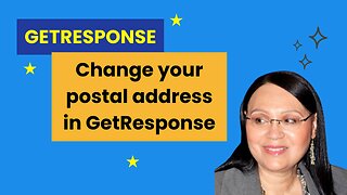 Change your postal address in GetResponse