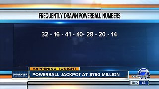 Powerball jackpot up to $750 Million