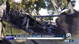 RV destroyed by fire in West Boca