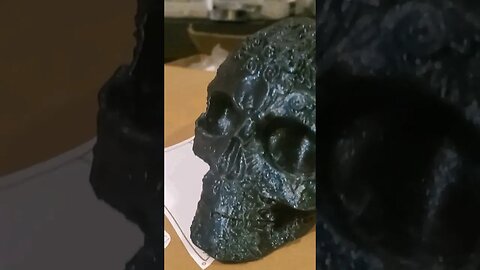 3d Printed Skull #3dart #glitter