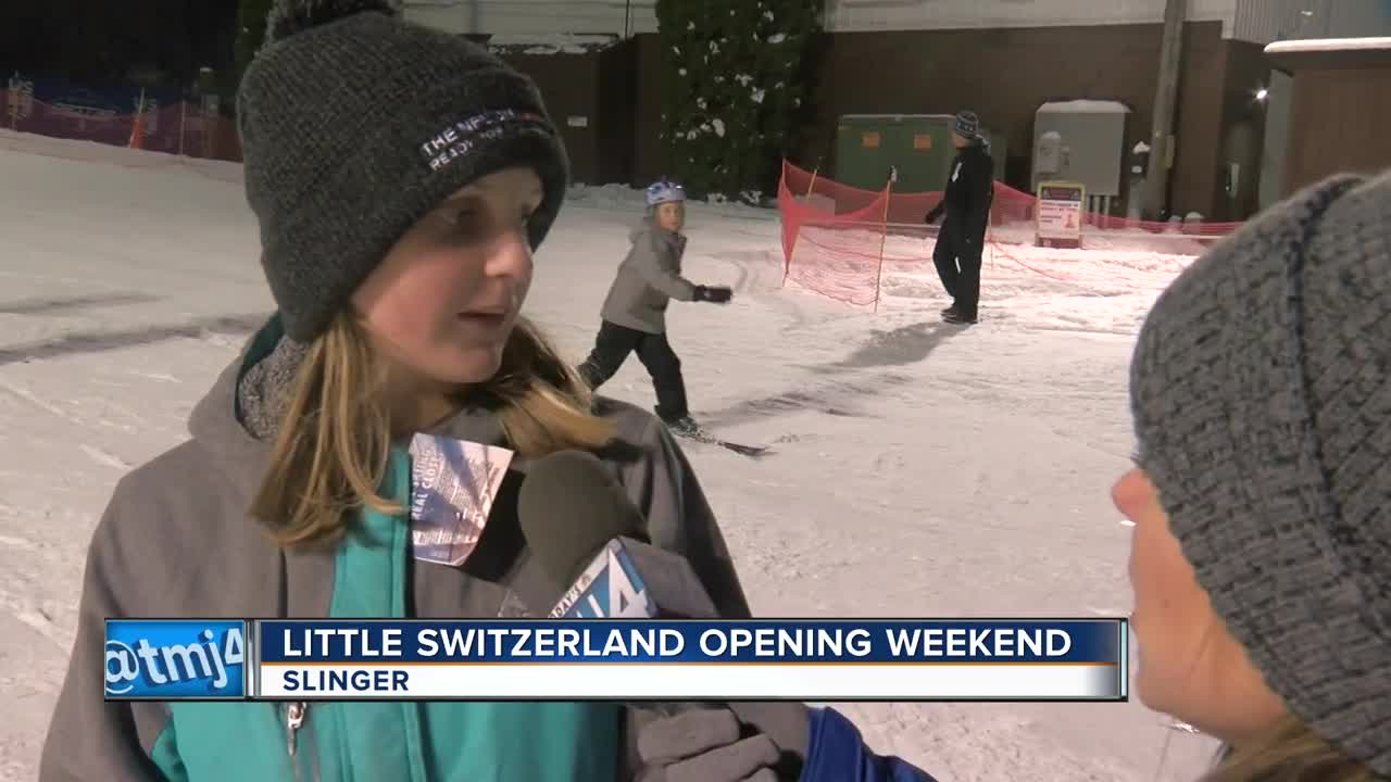 Snowboarders and skiers hit the slopes for the first time this winter