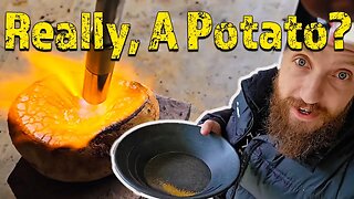 Melting Gold Using a Potato 🫠
