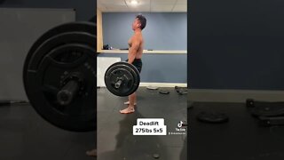 Practicing proper deadlifting form/ 275lbs 5x5