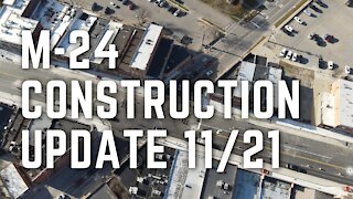 M-24 Construction Progress Oxford Michigan 11/21/2020