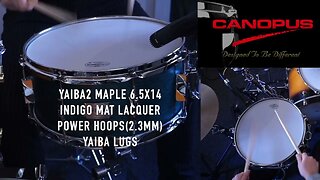 CANOPUS YAIBA Snare Maple 2 Indigo Mat Lacquer @mireksdroom