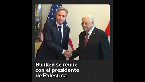 Blinken se reúne con el presidente palestino, Mahmud Abbás