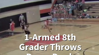 One-Armed 8th Grader Throws Down Dunk