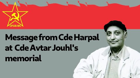 A message from Harpal Brar at Avtar Jouhl's memorial