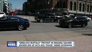 "Gridlock Buffalo" protest in Niagara Square