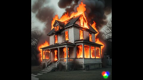 burning ghost house