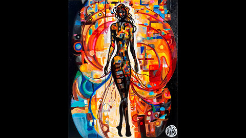 'Abstract Woman 1' Original Art Painting Timelapse 1-29-24
