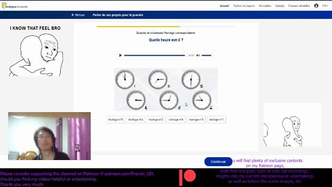 Learning French 2022: Exercice 1 Écoutez et choisissez l'horloge correspondante.