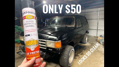 CHEAP TRUCK PAINT JOB (1987 Ford bronco)