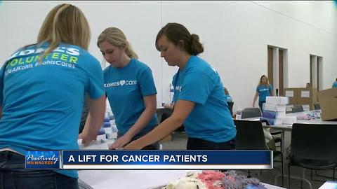 Kohl’s volunteers donate head wraps to cancer patients