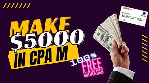$5000 CPA Marketing Method, CPA Marketing Free Traffic, CPAGrip, Online Income