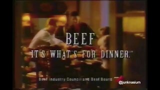 1993 "Beef It's What's For Dinner" Beef Commercial (90's Ad)