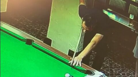 Managed to hit the black ball from an impossible angle