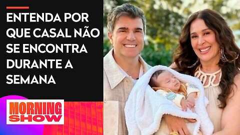 Claudia Raia diz que só encontra o marido aos domingos